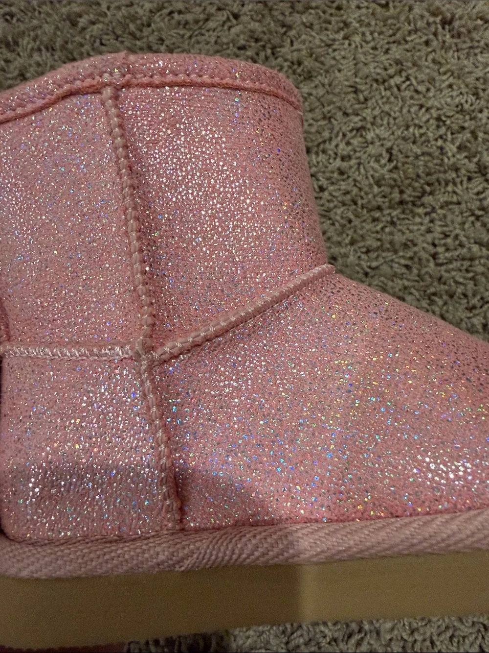 Old Navy Pink Glitter Kids Rain & Snow Boots